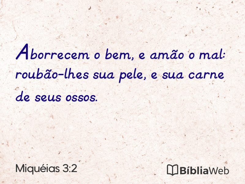 Miquéias 3:2 em imagem para compartilhar