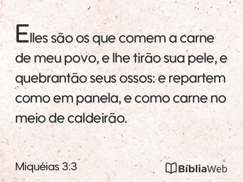Miquéias 3:3 em imagem para compartilhar