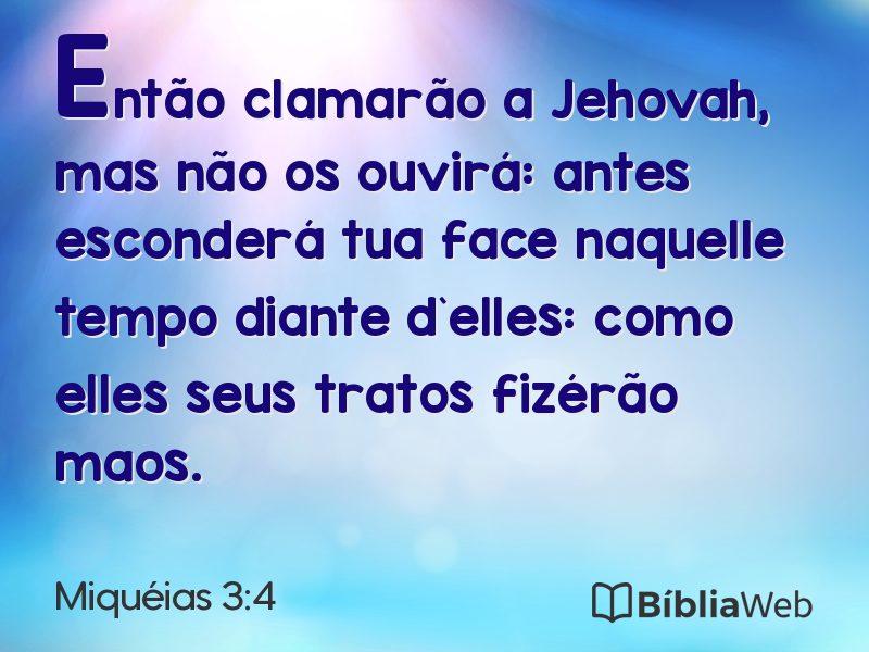 Miquéias 3:4 em imagem para compartilhar