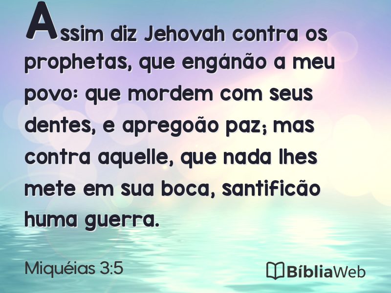 Miquéias 3:5 em imagem para compartilhar