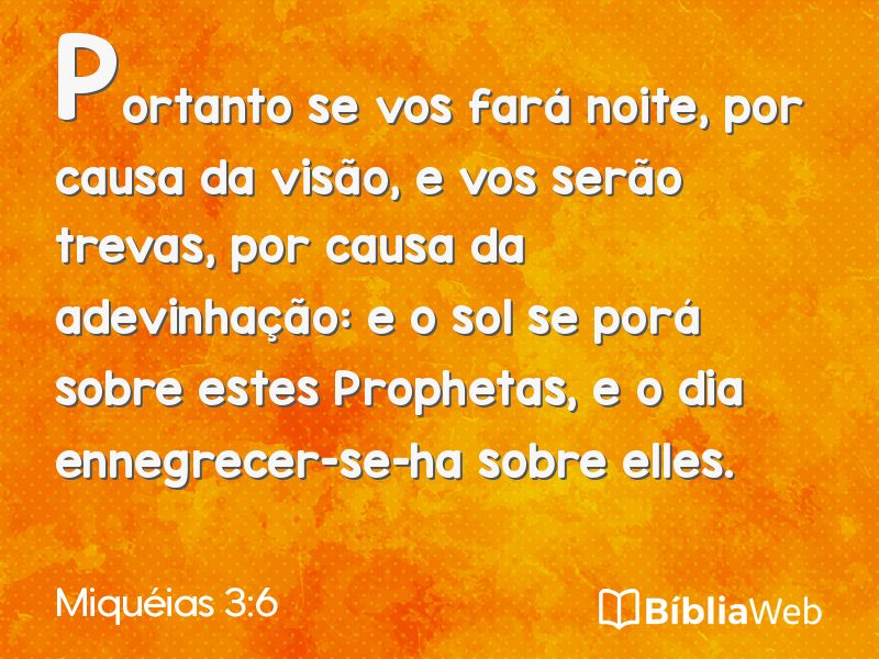 Miquéias 3:6 em imagem para compartilhar