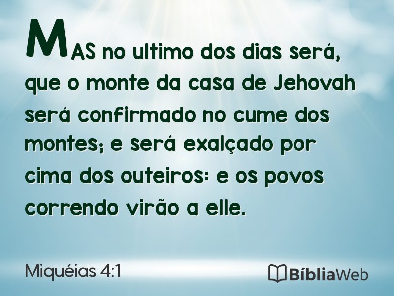 Miquéias 4:1 em imagem para compartilhar