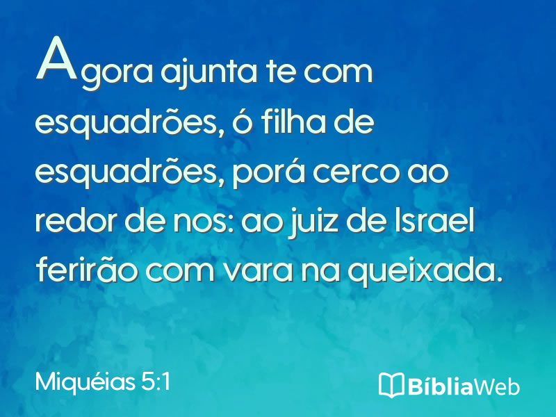 Miquéias 5:1 em imagem para compartilhar