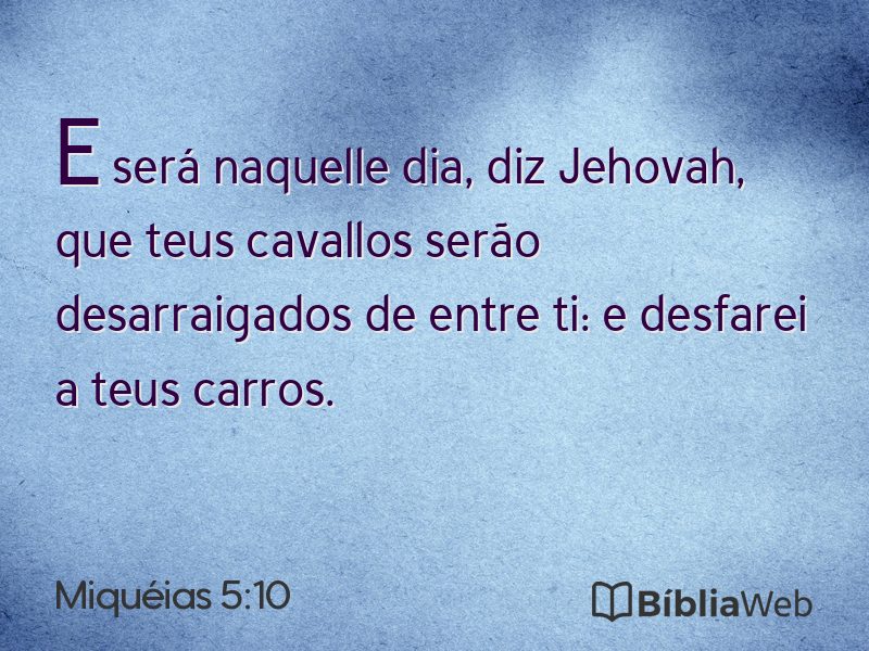 Miquéias 5:10 em imagem para compartilhar