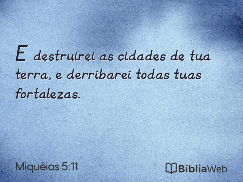 Miquéias 5:11 em imagem para compartilhar
