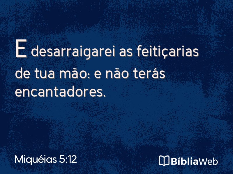 Miquéias 5:12 em imagem para compartilhar