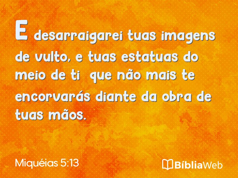 Miquéias 5:13 em imagem para compartilhar