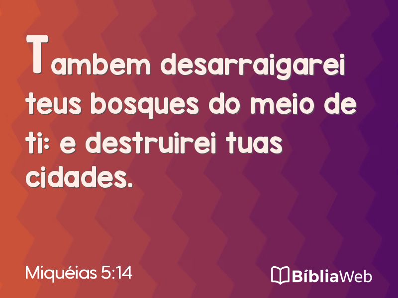 Miquéias 5:14 em imagem para compartilhar