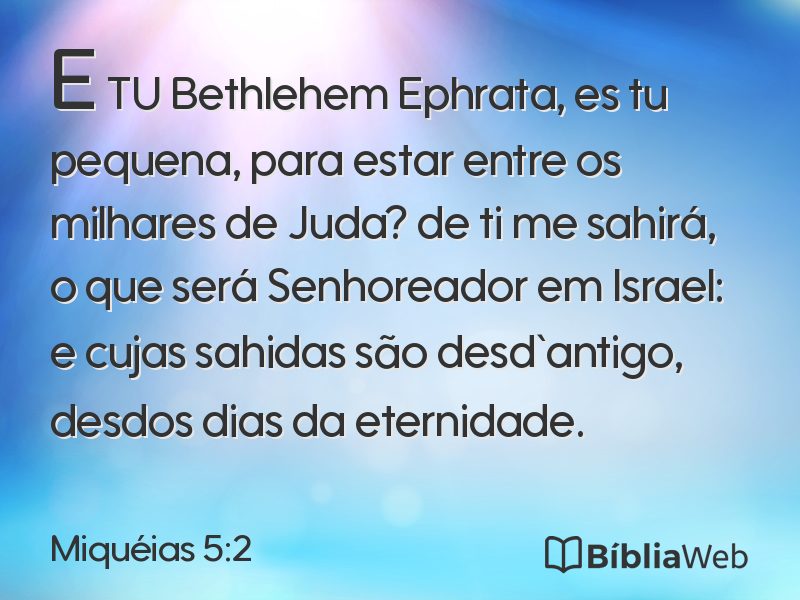 Miquéias 5:2 em imagem para compartilhar