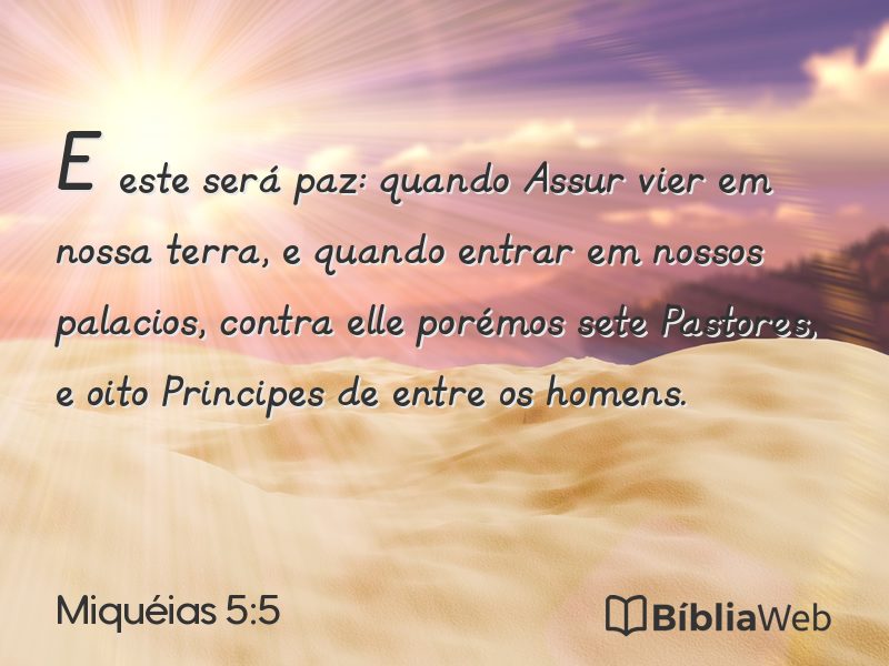 Miquéias 5:5 em imagem para compartilhar