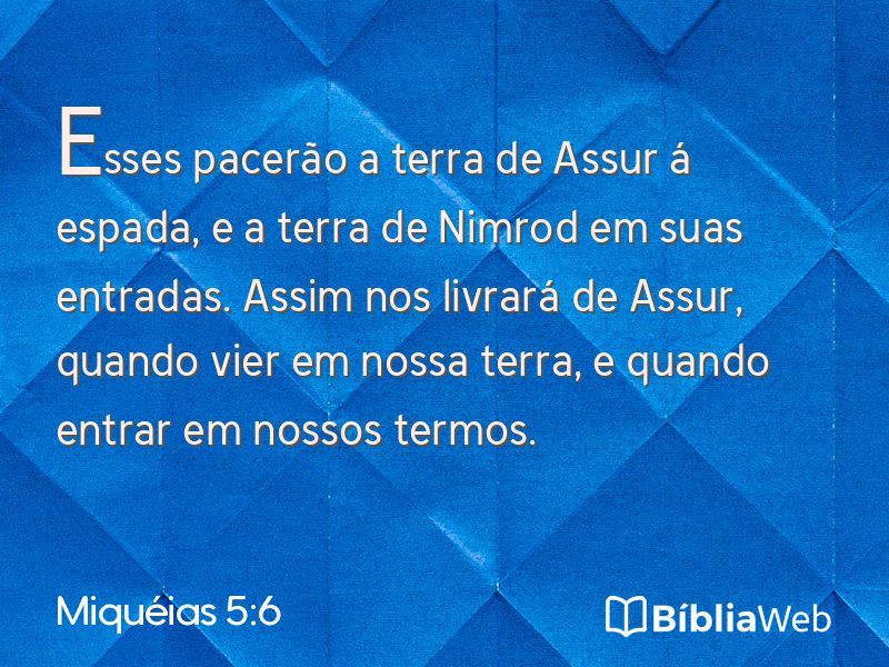 Miquéias 5:6 em imagem para compartilhar