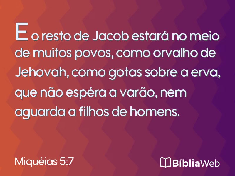 Miquéias 5:7 em imagem para compartilhar
