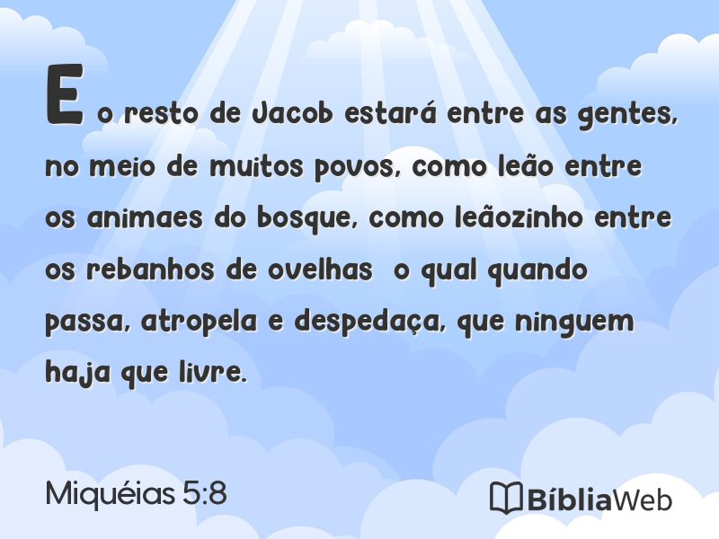 Miquéias 5:8 em imagem para compartilhar