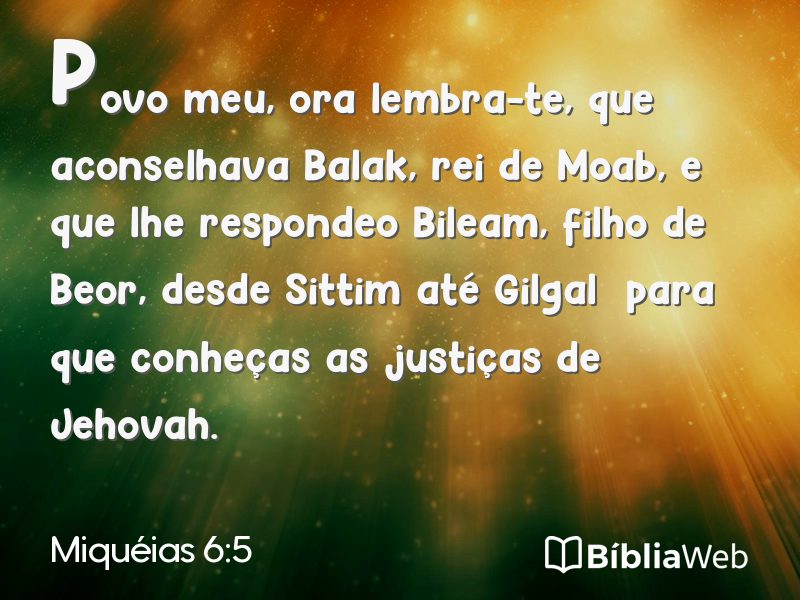 Miquéias 6:5 em imagem para compartilhar