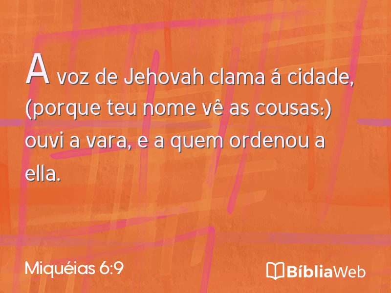 Miquéias 6:9 em imagem para compartilhar
