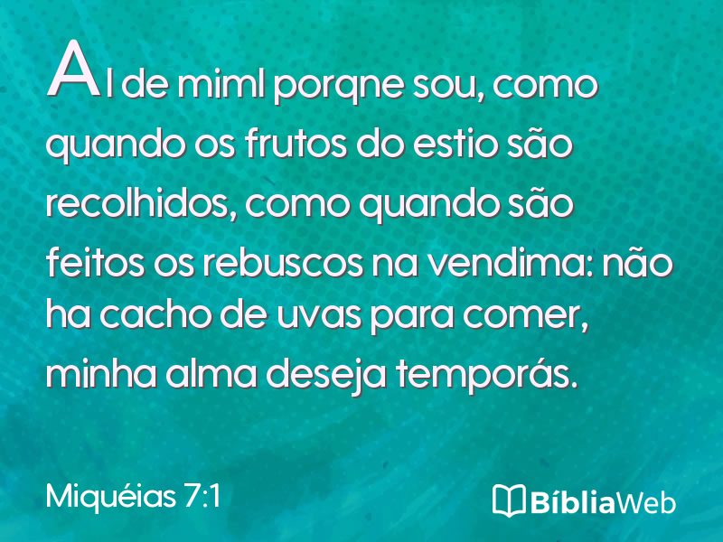 Miquéias 7:1 em imagem para compartilhar