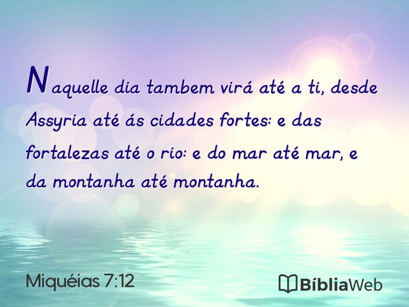 Miquéias 7:12 em imagem para compartilhar