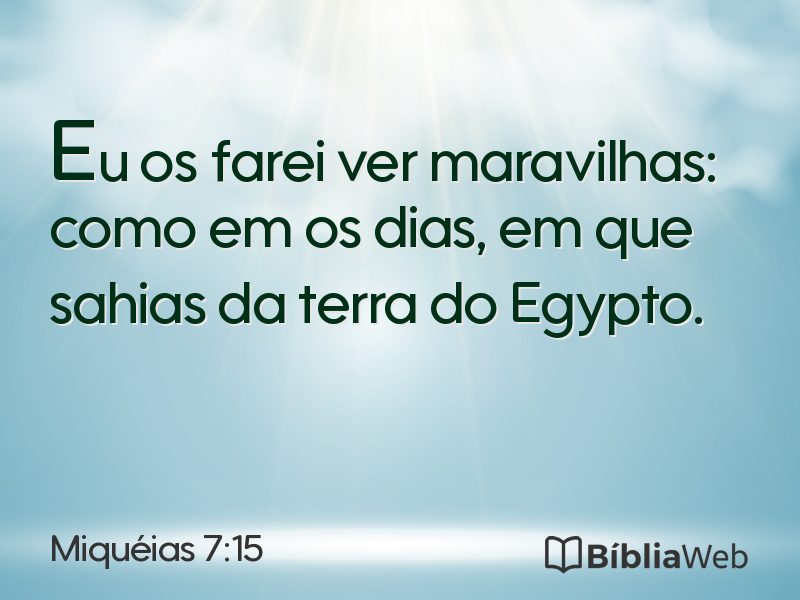 Miquéias 7:15 em imagem para compartilhar