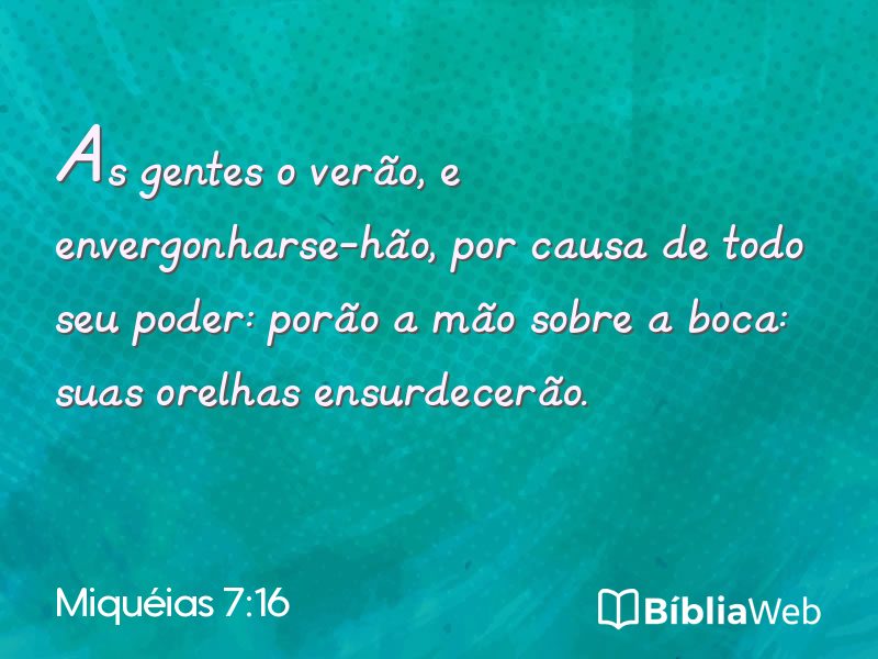 Miquéias 7:16 em imagem para compartilhar