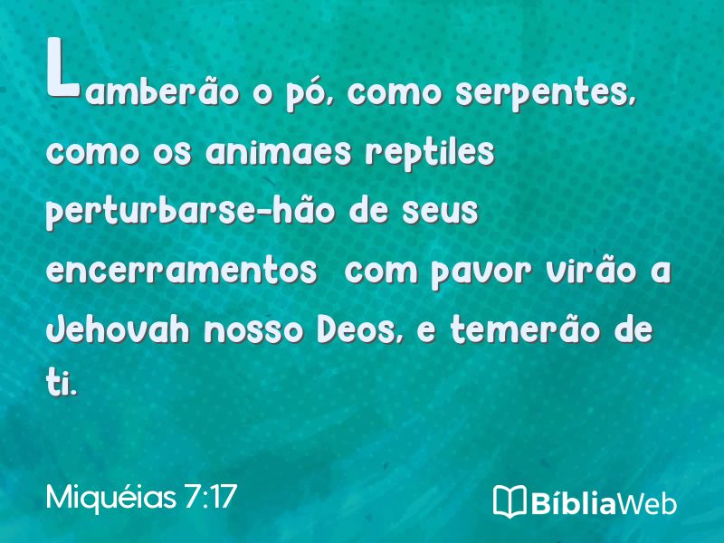 Miquéias 7:17 em imagem para compartilhar