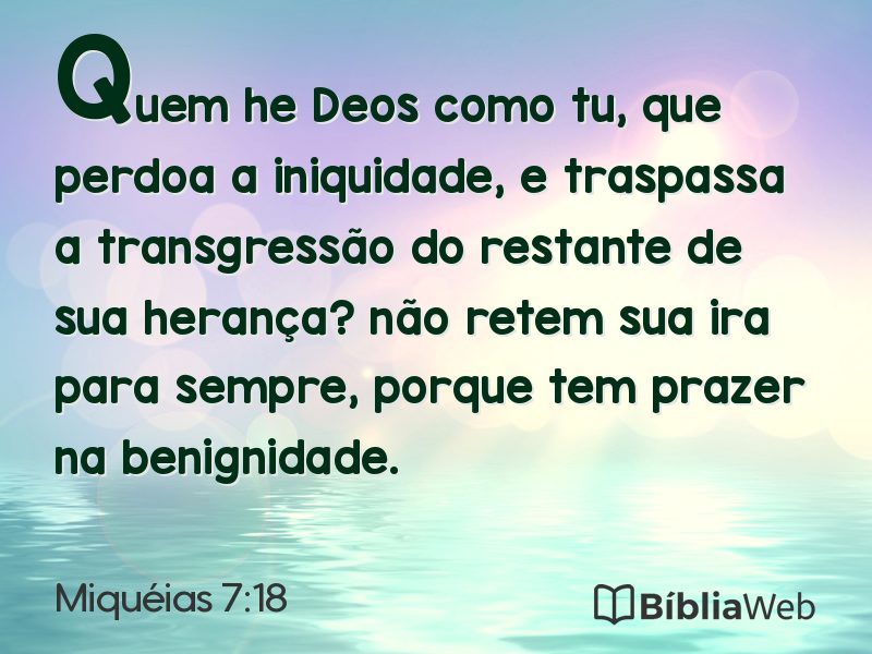 Miquéias 7:18 em imagem para compartilhar