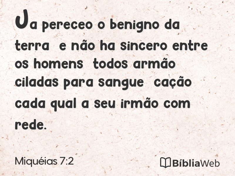 Miquéias 7:2 em imagem para compartilhar