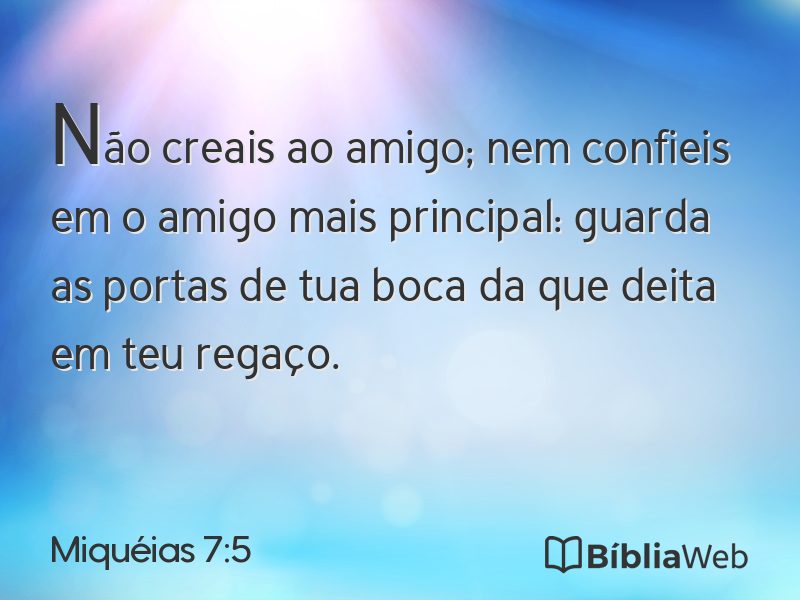 Miquéias 7:5 em imagem para compartilhar