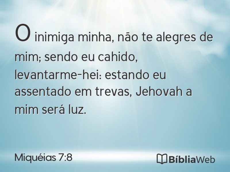 Miquéias 7:8 em imagem para compartilhar