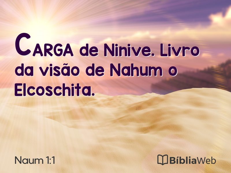 Naum 1:1 em imagem para compartilhar