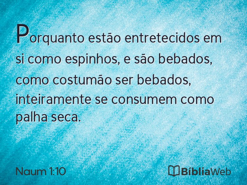 Naum 1:10 em imagem para compartilhar
