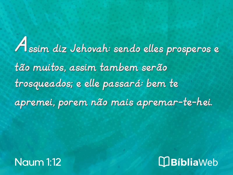 Naum 1:12 em imagem para compartilhar