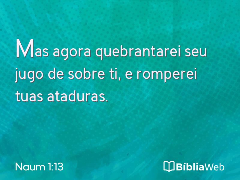 Naum 1:13 em imagem para compartilhar