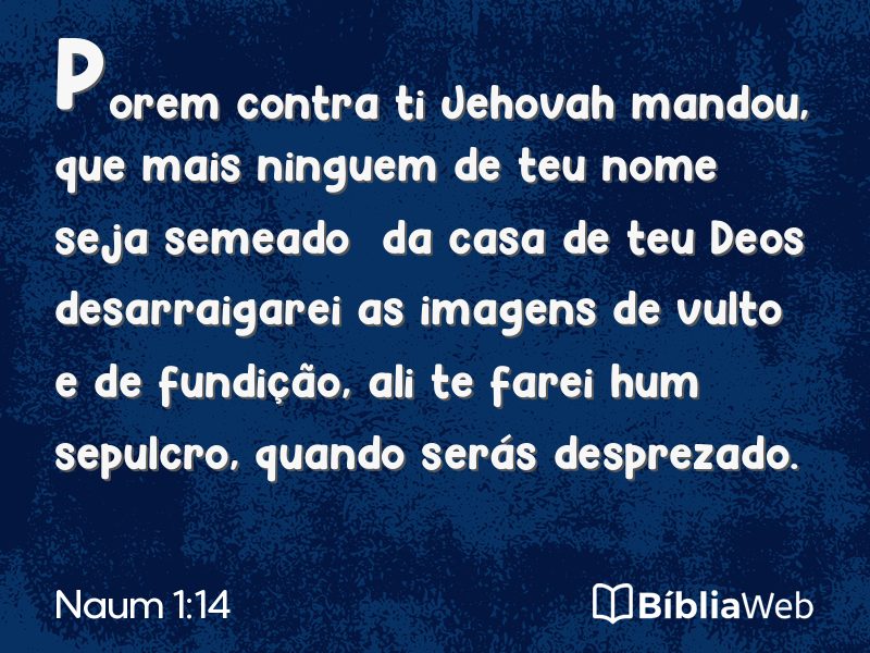 Naum 1:14 em imagem para compartilhar
