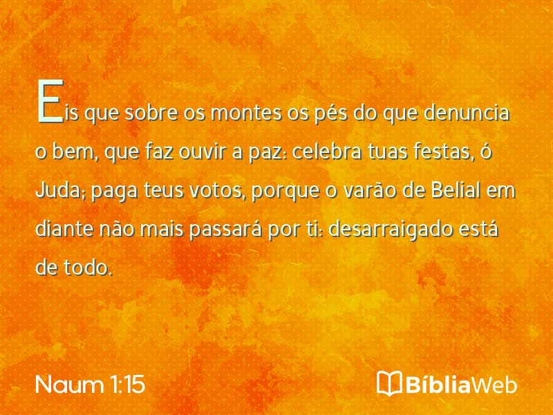 Naum 1:15 em imagem para compartilhar