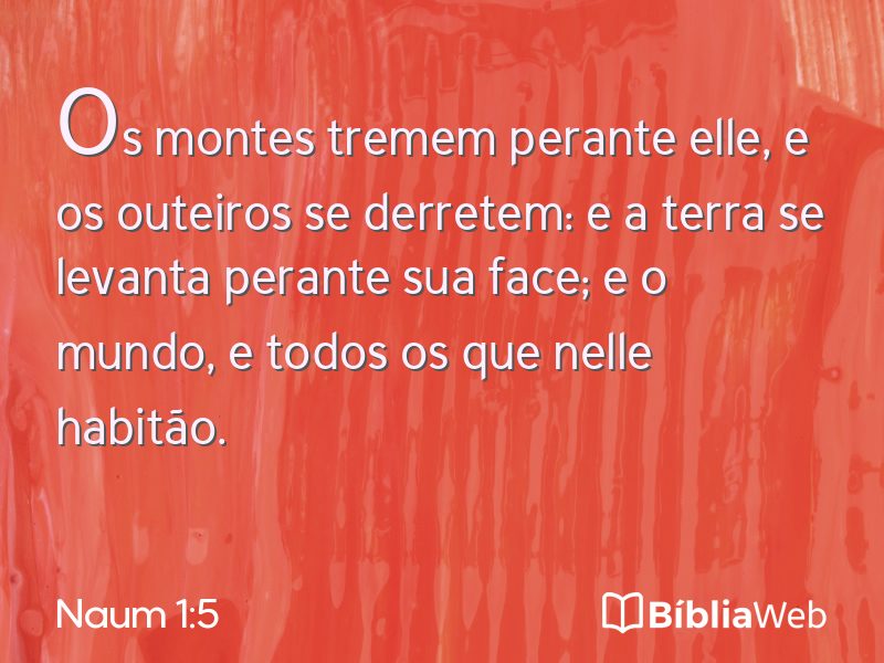 Naum 1:5 em imagem para compartilhar