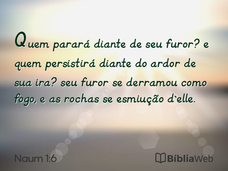 Naum 1:6 em imagem para compartilhar