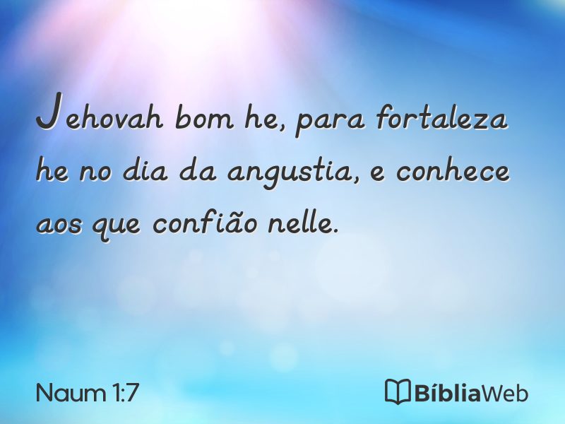 Naum 1:7 em imagem para compartilhar