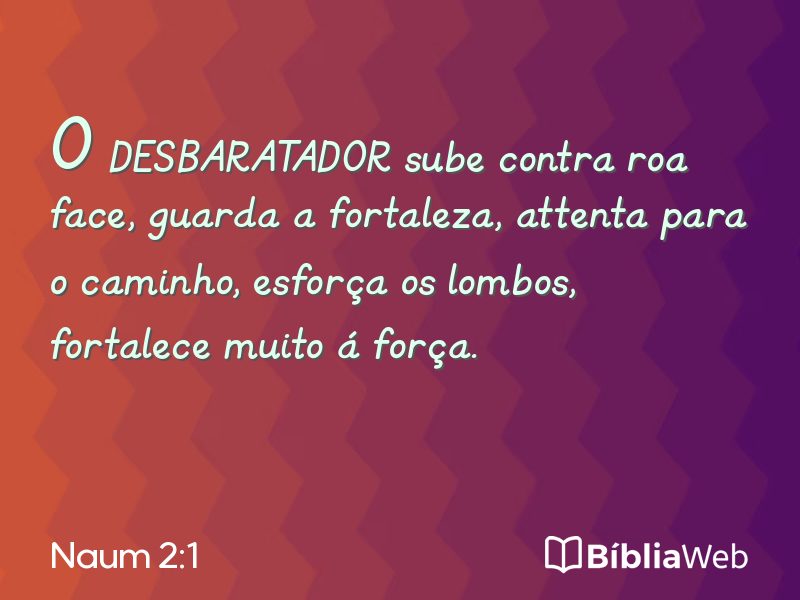 Naum 2:1 em imagem para compartilhar