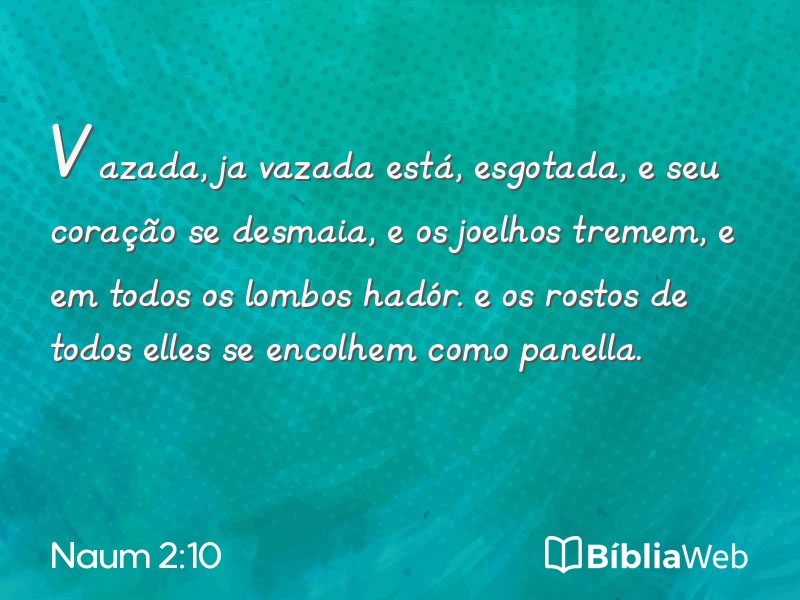 Naum 2:10 em imagem para compartilhar