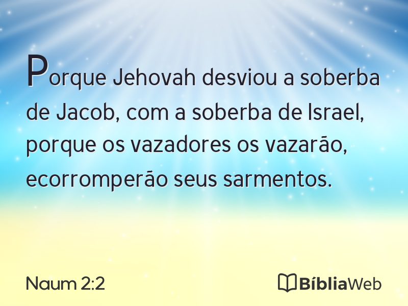 Naum 2:2 em imagem para compartilhar