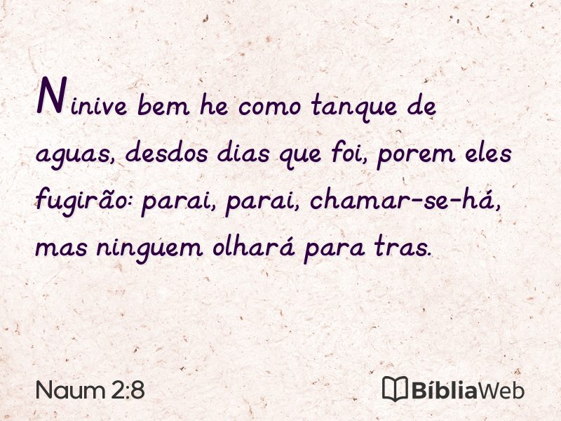 Naum 2:8 em imagem para compartilhar