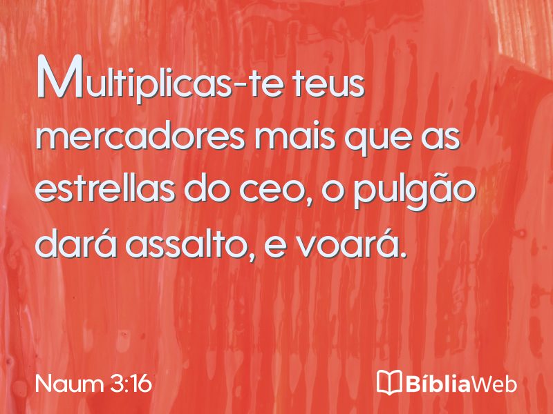 Naum 3:16 em imagem para compartilhar