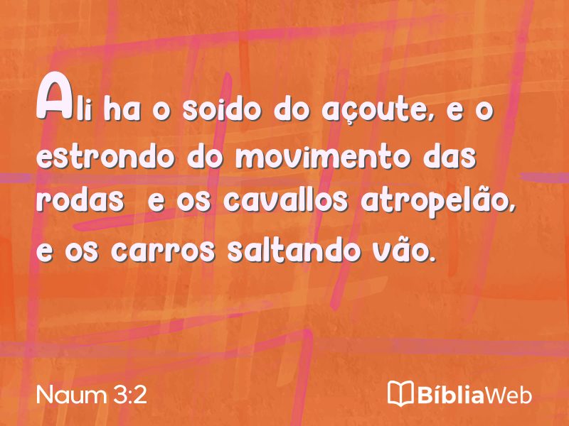 Naum 3:2 em imagem para compartilhar