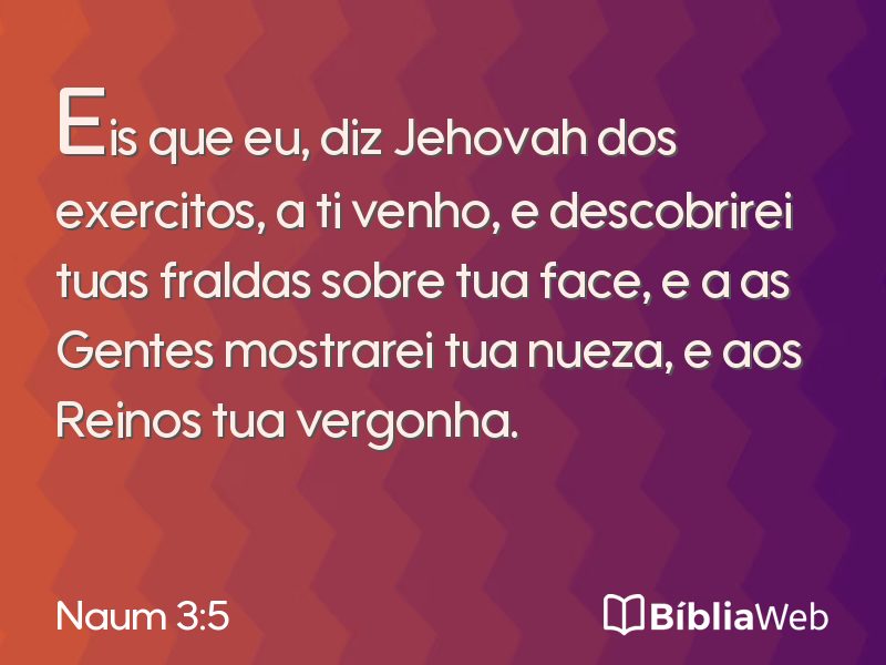 Naum 3:5 em imagem para compartilhar