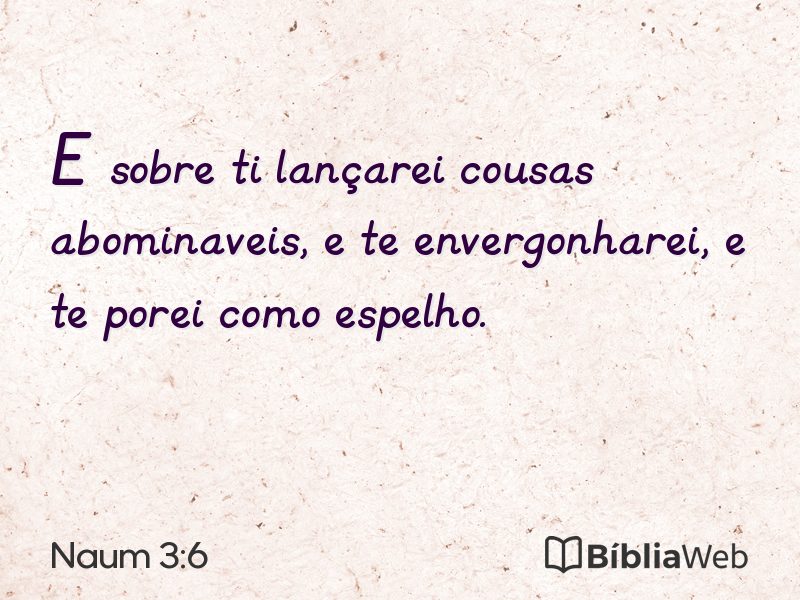 Naum 3:6 em imagem para compartilhar
