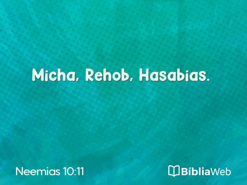 Neemias 10:11 em imagem para compartilhar