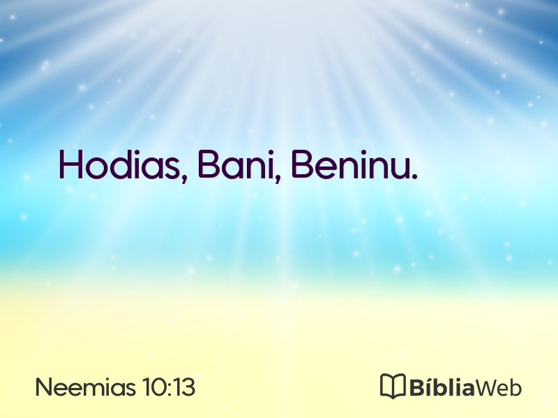 Neemias 10:13 em imagem para compartilhar
