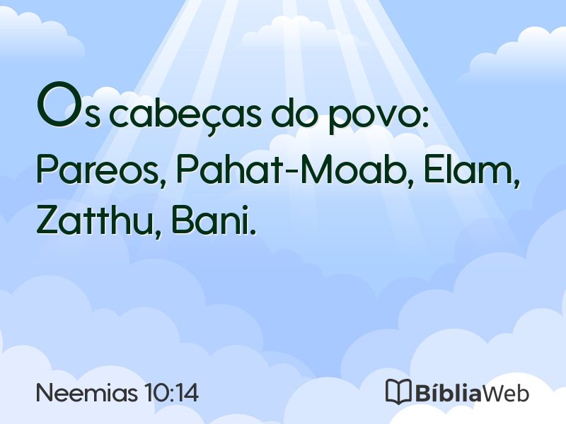 Neemias 10:14 em imagem para compartilhar