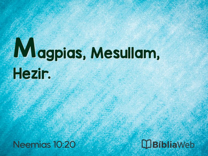 Neemias 10:20 em imagem para compartilhar