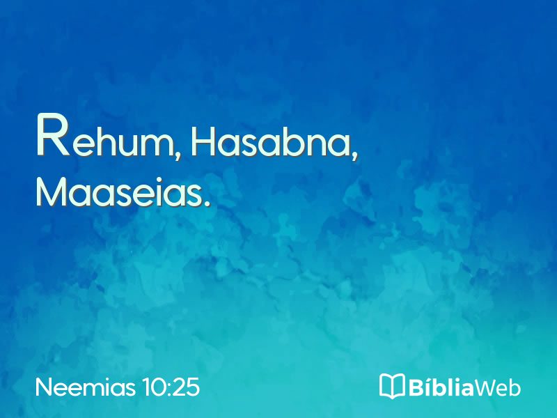 Neemias 10:25 em imagem para compartilhar